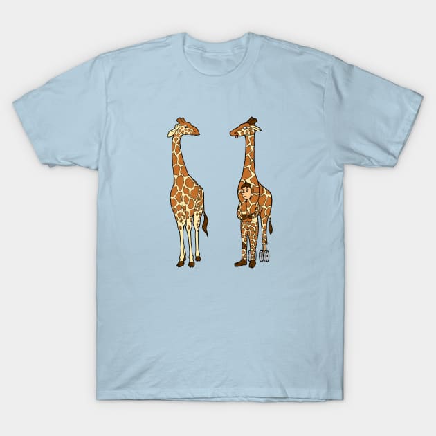 Giraffe Enthusiast T-Shirt by MayLinnArt